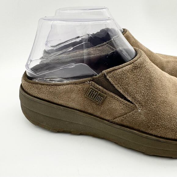 Fitflop LOAFF Suede Clog Slippers Casual Shoes In Bungee Cord Brown Sz 6 Lounge - Picture 4 of 11